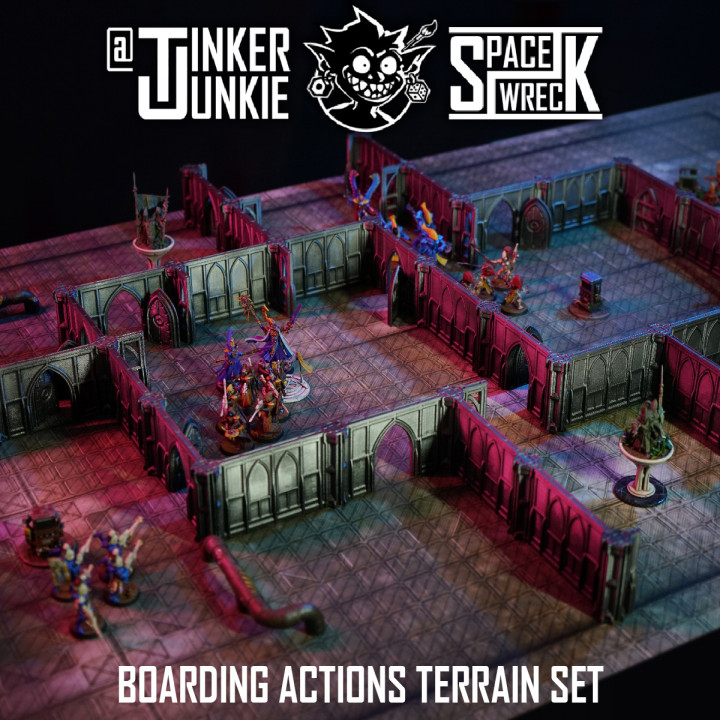 SPACE WRECK: GOTHIC BOARDING ACTIONS TERRAIN SET BASIC FILES image