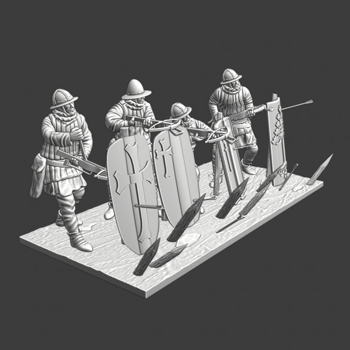 Medieval Crossbowmen - Small set with base image