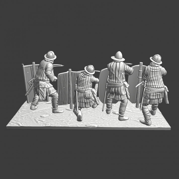 Medieval Crossbowmen - Small set with base image