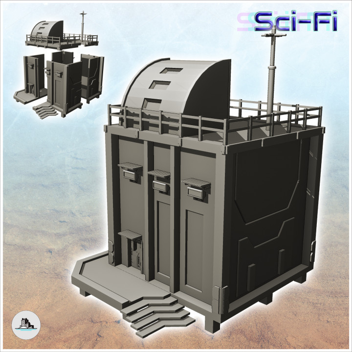 Sci-Fi sceneries pack No. 2 - Future Sci-Fi SF Post apocalyptic Tabletop Scifi Wargaming Planetary exploration RPG Terrain Tatooine Desert image