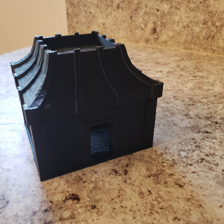 Cyberpunk Noodle Hut Food Shop with removable roof