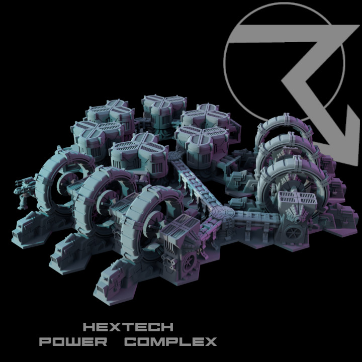 HEXTECH - Power Complex - Core Bundle  (Battletech Compatible Hex Terrain) image