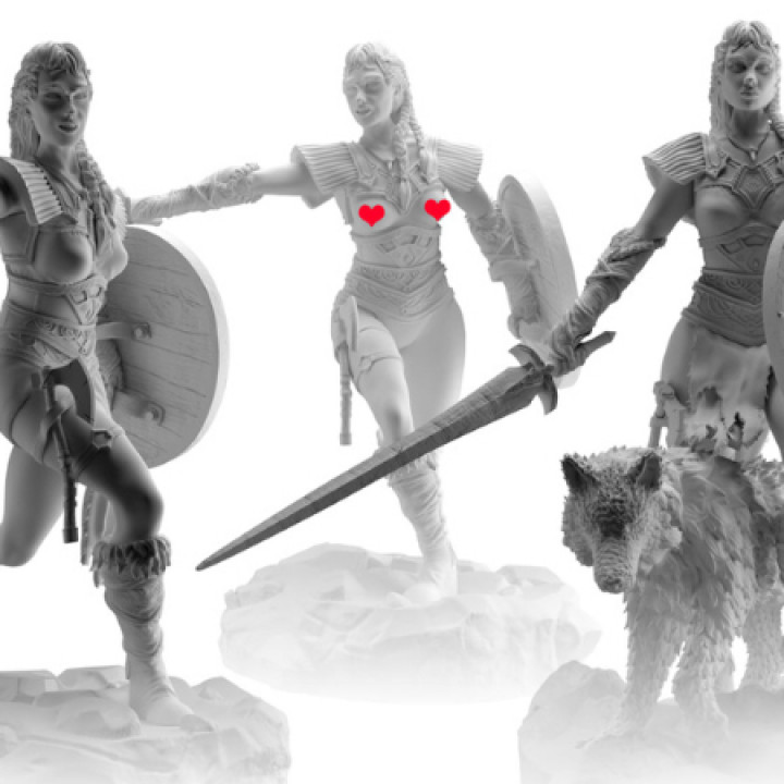 NEVANNA: EPIC BARBARIAN WOMAN (HIGH QUALITY STL FILES) MINIS's Cover