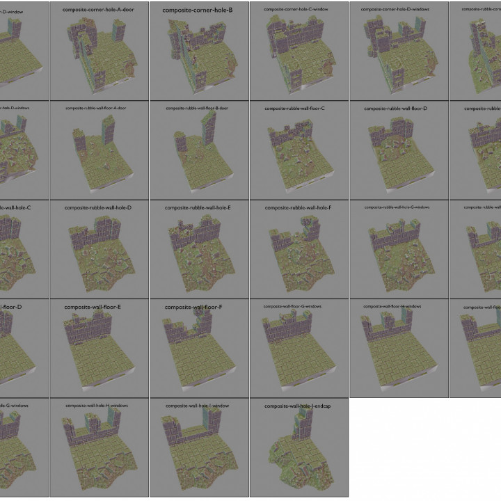 Ulvheim 2 composite ruin pieces