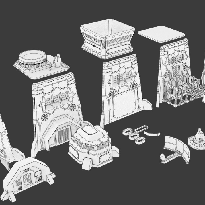 Modular scifi barracks image