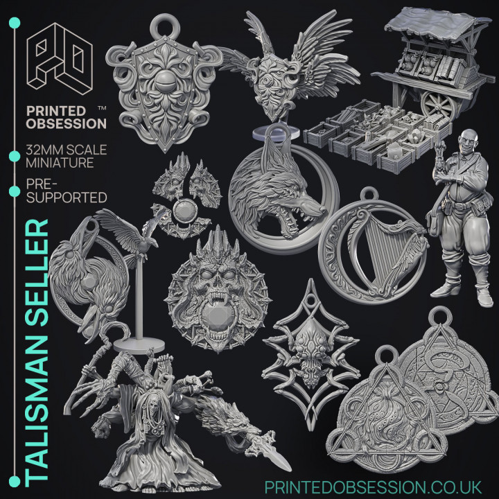 Talisman Seller - 26 Models - Minis, Enviroment & Props - PRESUPPORTED - 32mm scale image