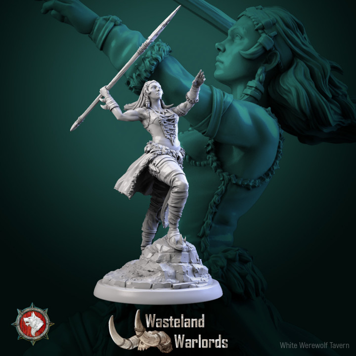 Barbarian warlords females set 6 miniatures 32mm pre-supported