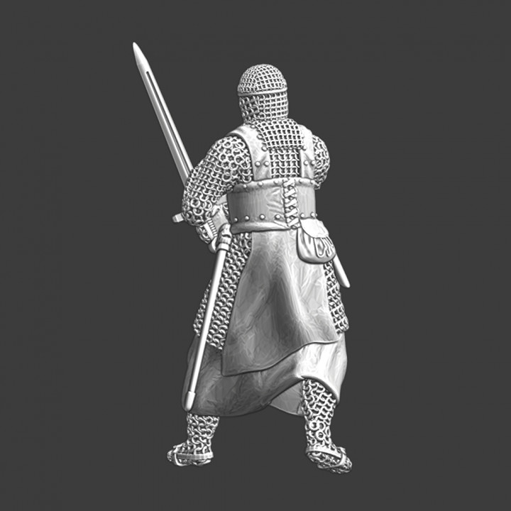 Medieval crusader knight - close combat image