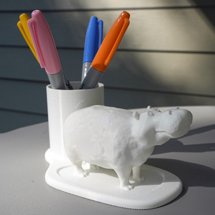 Hippo pen holder image