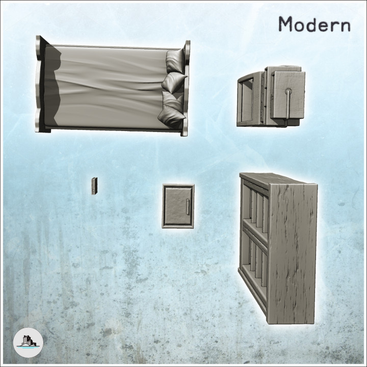 Modern hospital interior furniture set with monitor (7) - Cold Era Modern Warfare Conflict World War 3 RPG  Post-apo image