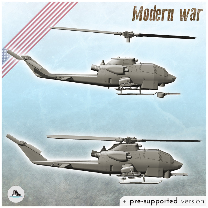 Bell AH-1 Huey Cobra Snake helicopter - USA US Army Cold War America Era Iron Curtain Warfare Crisis Conflict