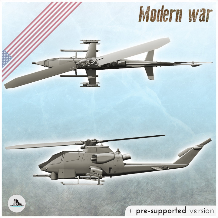 Bell AH-1 Huey Cobra Snake helicopter - USA US Army Cold War America Era Iron Curtain Warfare Crisis Conflict image