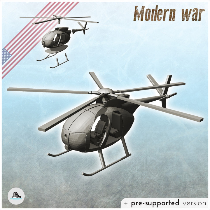 Hughes OH-6 Cayuse Loach helicopter - USA US Army Cold War America Era Iron Curtain Warfare Crisis Conflict image