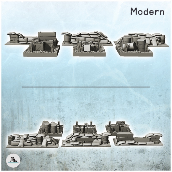 Set of fortified positions and ammunition reserves for modern infantry (4) - Cold Era Modern Warfare Conflict World War 3 RPG  Post-apo image