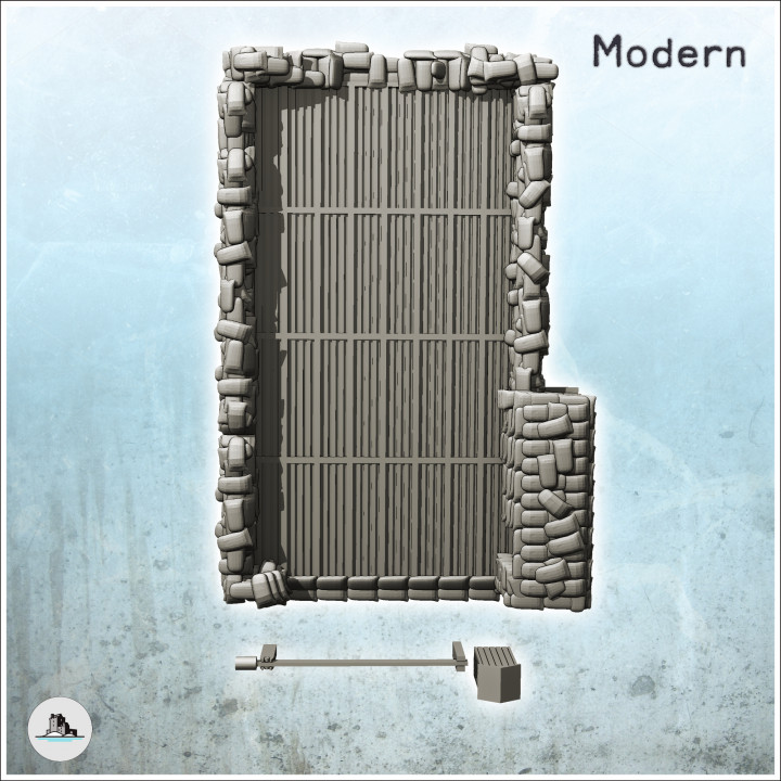 Helicopter landing platform with sandbags and protective bunker (6) - Cold Era Modern Warfare Conflict World War 3 RPG  Post-apo