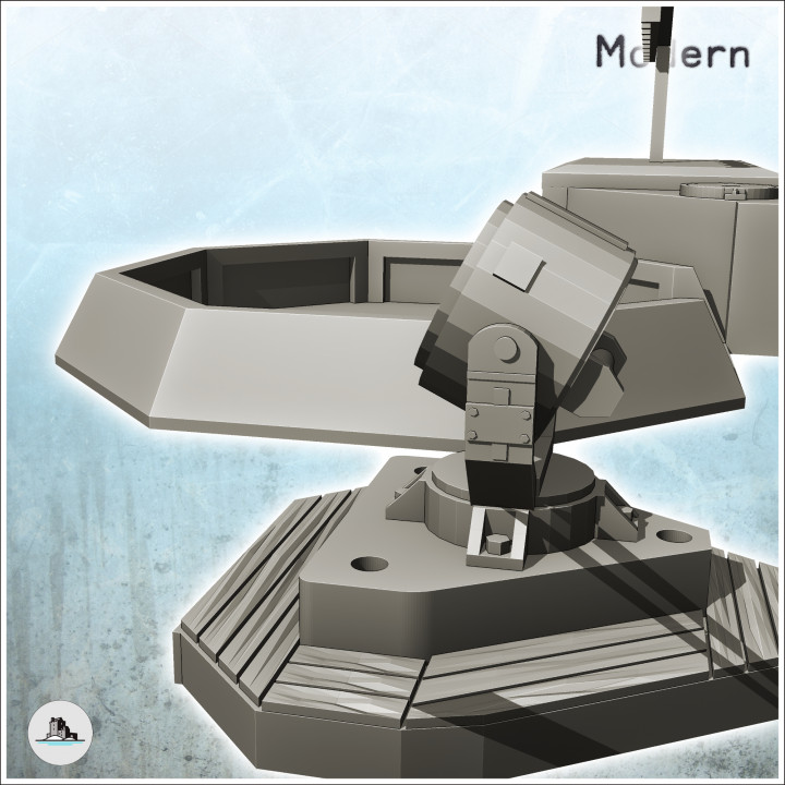 Radar installation with light spot, bunker and air defense site (15) - Modern WW2 WW1 World War Diaroma Wargaming RPG Mini Hobby
