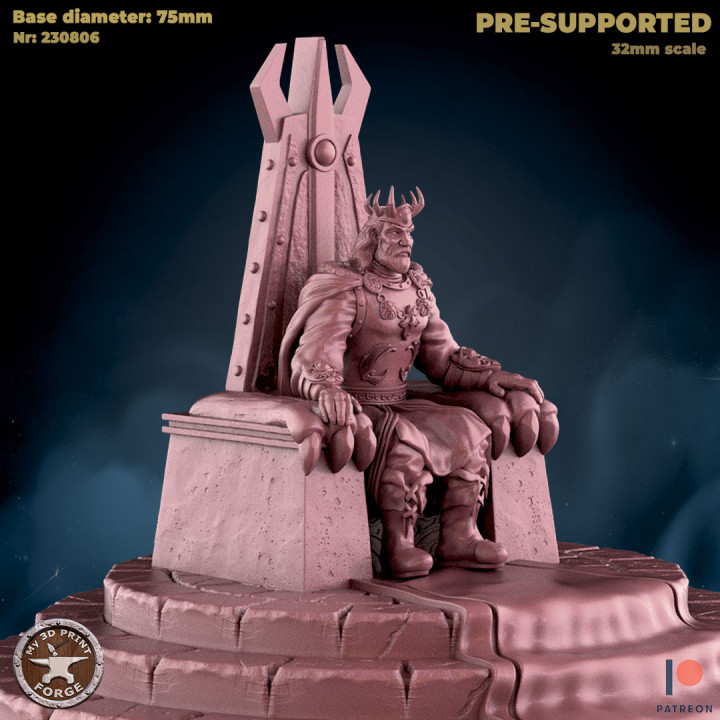 Human King on Throne image