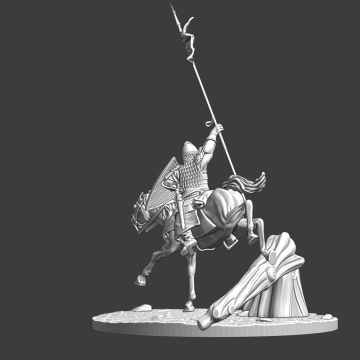 Mounted Kievan Rus - with raised lance image