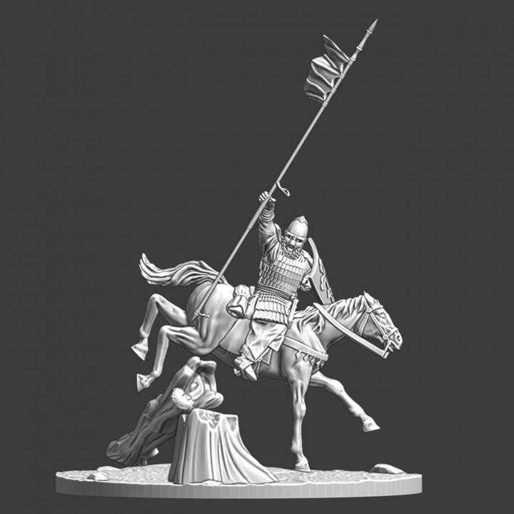 Mounted Kievan Rus - with raised lance image