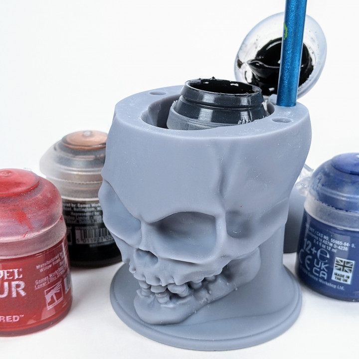 3D Printable Pot Pal (Citadel paint pot holder) by Custom Miniature Maker