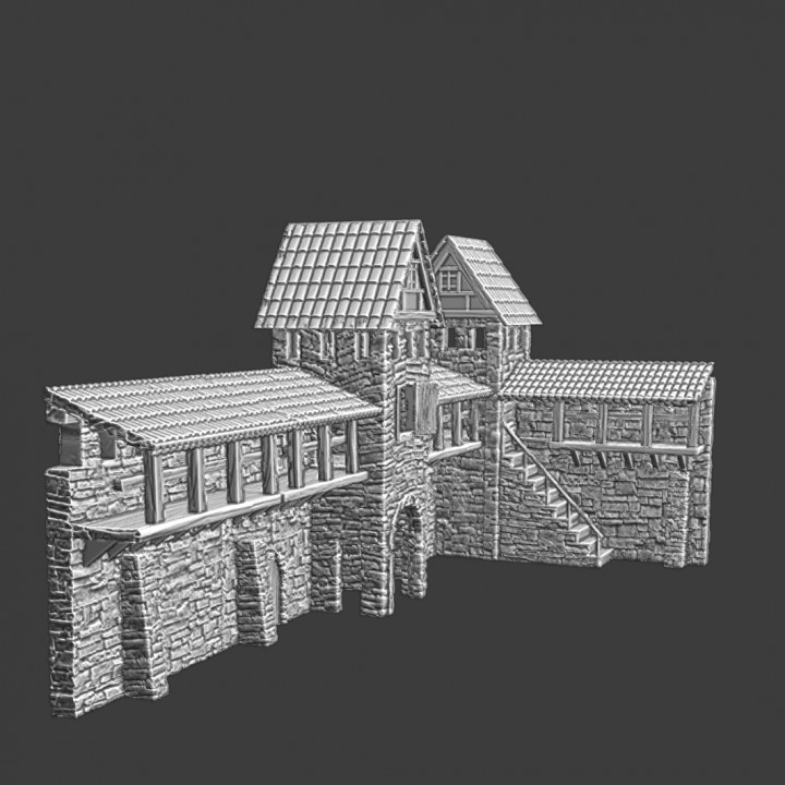 Medieval City Walls - Modular Model System image