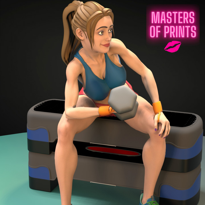 FITNESS GIRL - GIA - SFW AND NSFW - EROTIC MINIATURE 75 MM SCALE image