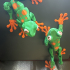 Tree Frog, Articulated fidget, Print-In-Place Body, Snap-Fit Head, Cute Flexi print image