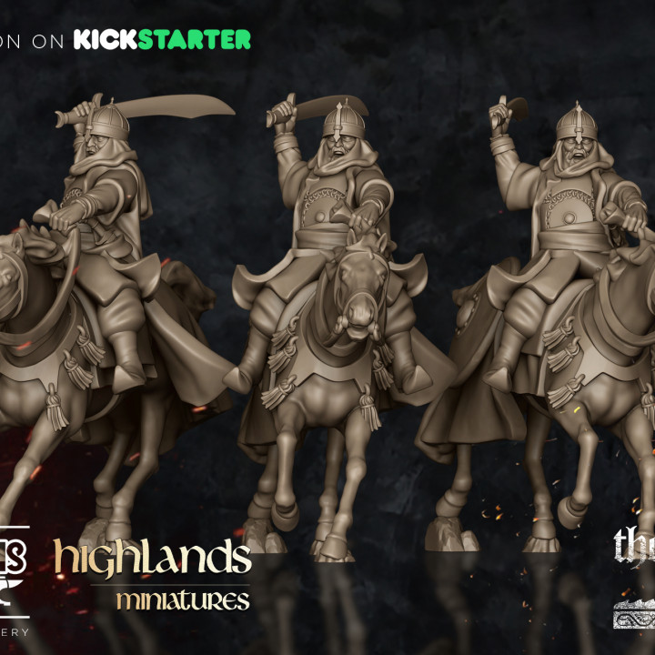 Arabian lord on horse by Highlands Miniatures for The Cid KS campaign image