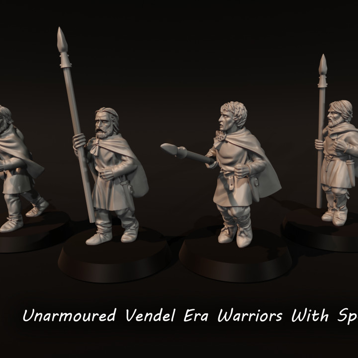 Unarmoured Vendel Era Warriors With Spears 3