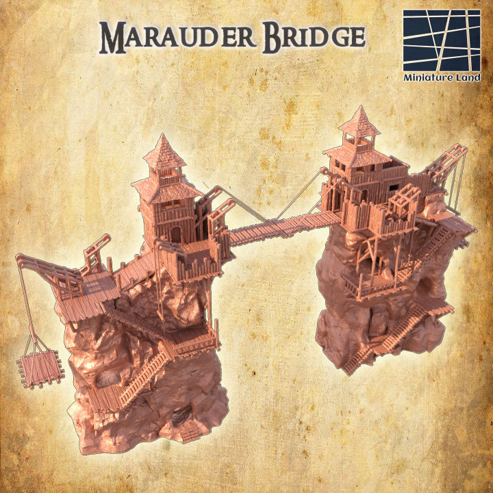 Marauder Bridge - Tabletop Terrain - 28 MM image
