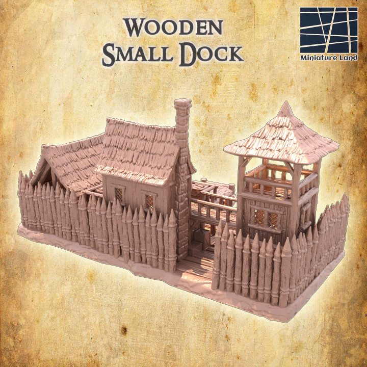 Small Wooden Dock - Tabletop Terrain - 28 MM image