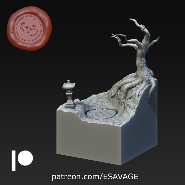 Japanese Tree Display Base image