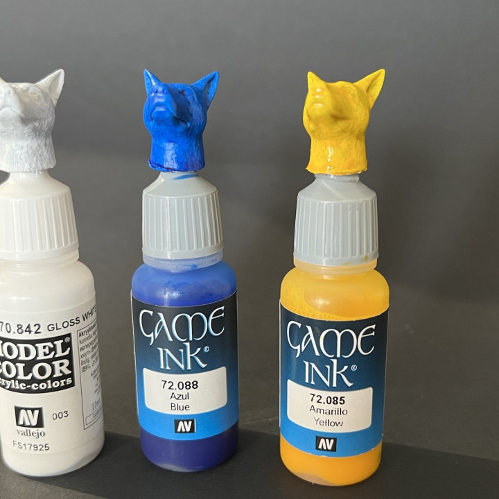 Dingo Head_Paint Bottle Caps FREE! image