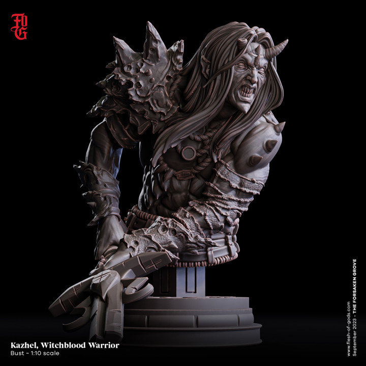 Kazhel, Witchblood Warrior - Bust image