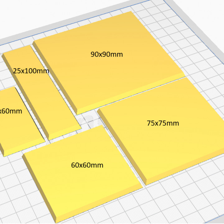 Miniature Wargaming Bases (square hollow)