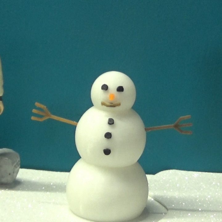 Modular 1:18 scale snowman kit image