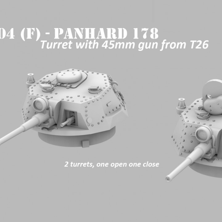 P204(f) Turret 45mm from T-26 for conversion of the panhard 178 scout or squadron leader image