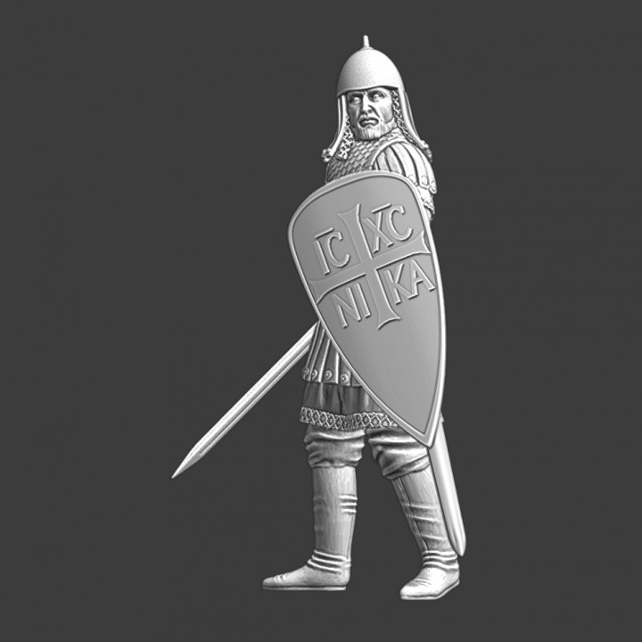 Medieval Byzantine high ranking infantryman image