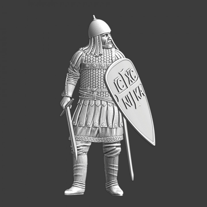 Medieval Byzantine high ranking infantryman image