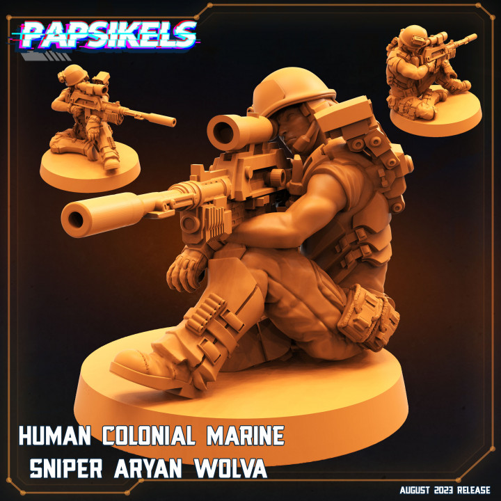 HUMAN COLONIAL MARINE SNIPER ARYAN WOLVA image