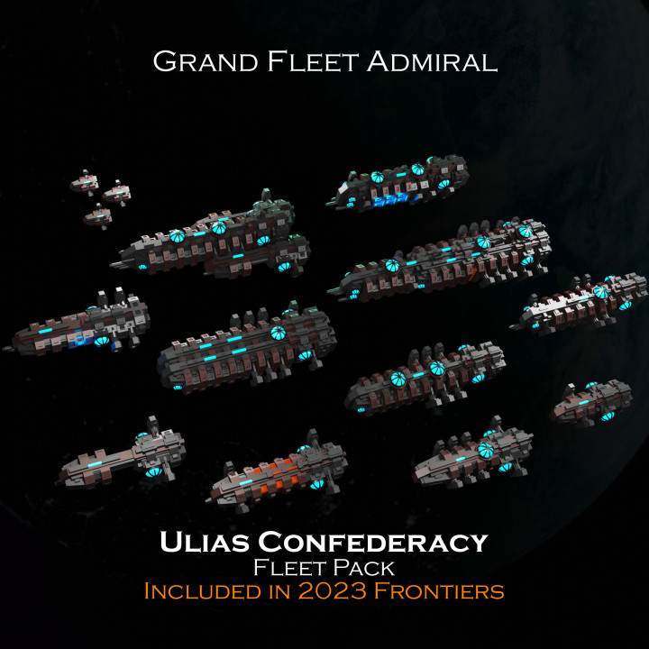 SCI-FI Ships Fleet Pack - Ulias Confederacy - Presupported image