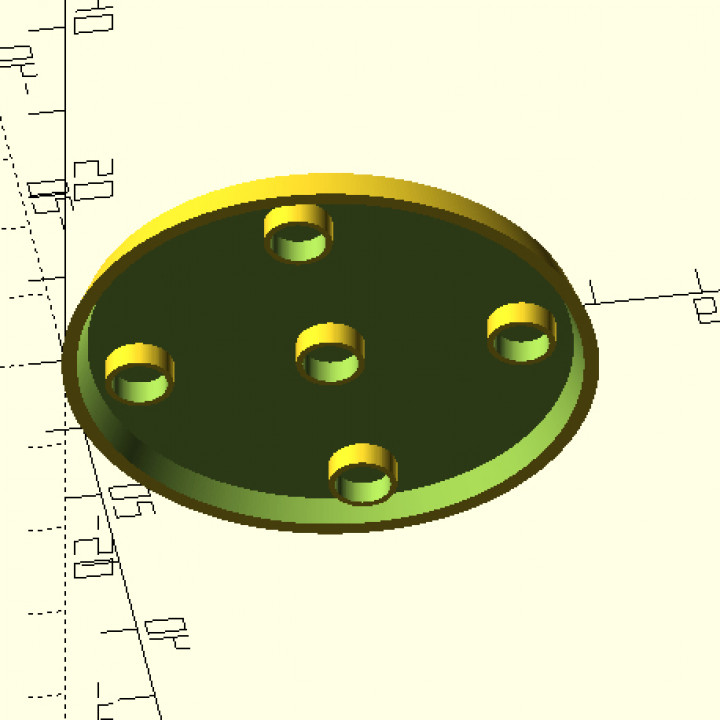 Bases for Warhammer40k made with Openscad image
