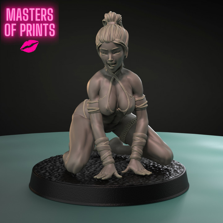 TRIBAL GIRL - AISHA - SFW AND NSFW - EROTIC MINIATURE 75 MM SCALE