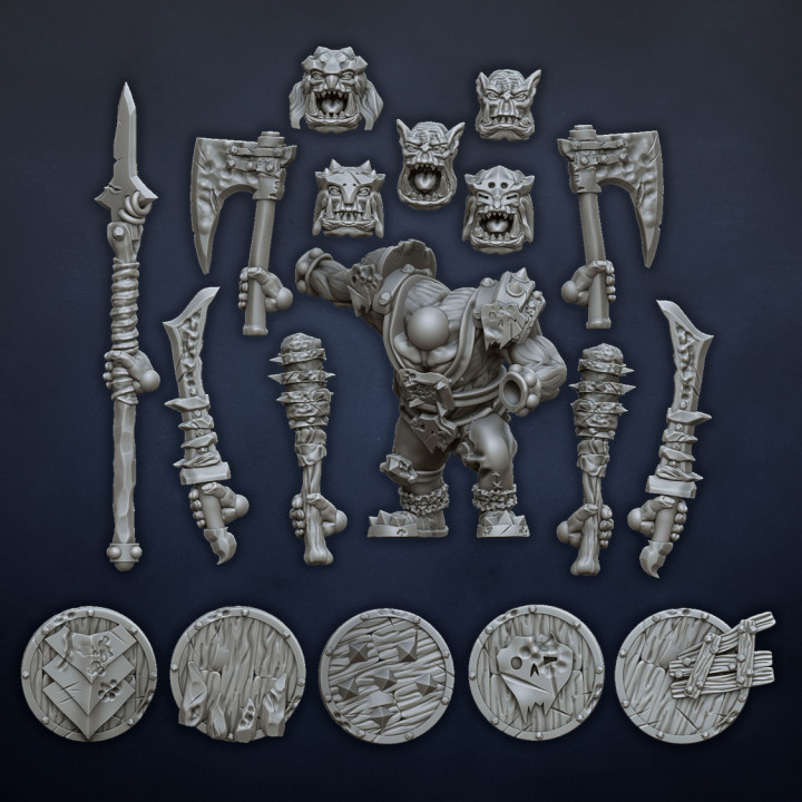 3D Printable Veteran Orcs by Dragon's Lake Miniaturas