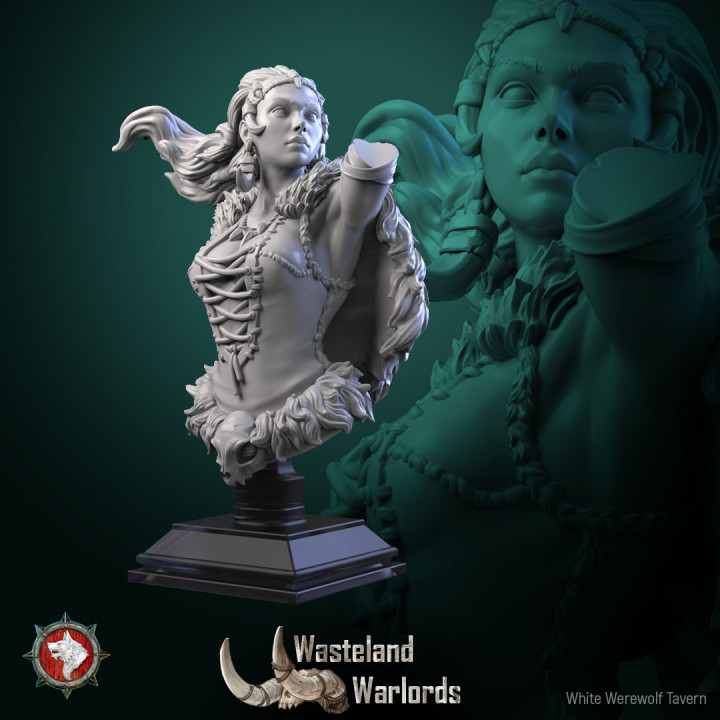 'WasteLand Warlords' August Release 34 STL's miniatures pre-supported image