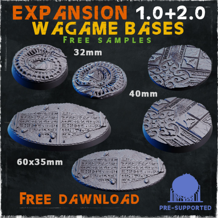 Wargame bases Expansion 1.0 + 2.0 (Free Samples) image