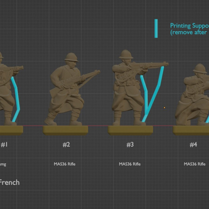 French Infantry WW2 1:72 Scale image