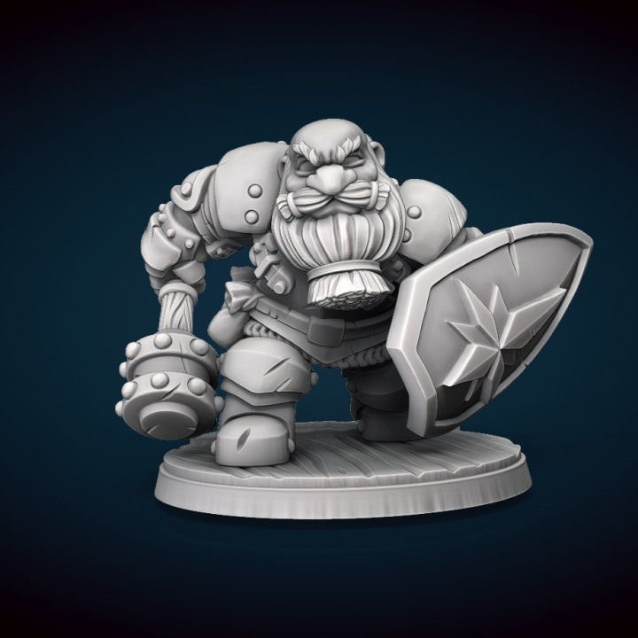 Aldon Stonekeeper, Dwarf Paladin Miniature