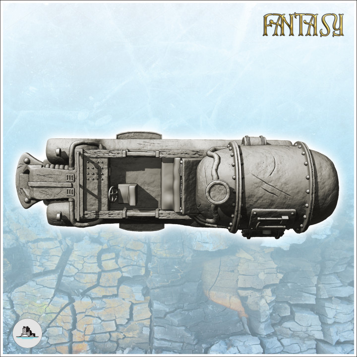 Steampunk sedan car with large rear power plant (2) - Future Sci-Fi SF Post apocalyptic Tabletop Scifi Wargaming Planetary exploration RPG Terrain