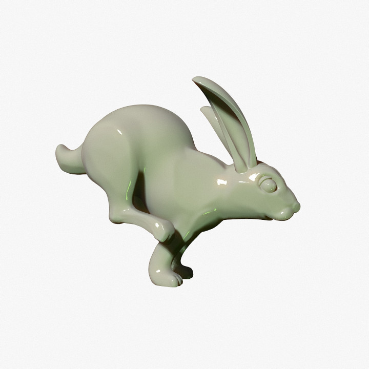 3D Printable running rabbit by Viktoriya Kabanova